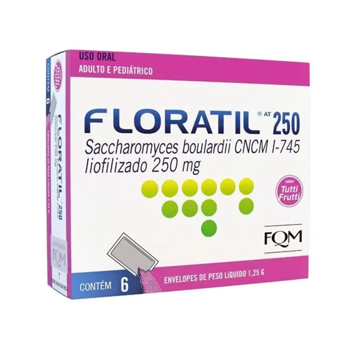 FLORATIL AT 250MG 6 ENVELOPES SACCHAROMYCES BOULARDII