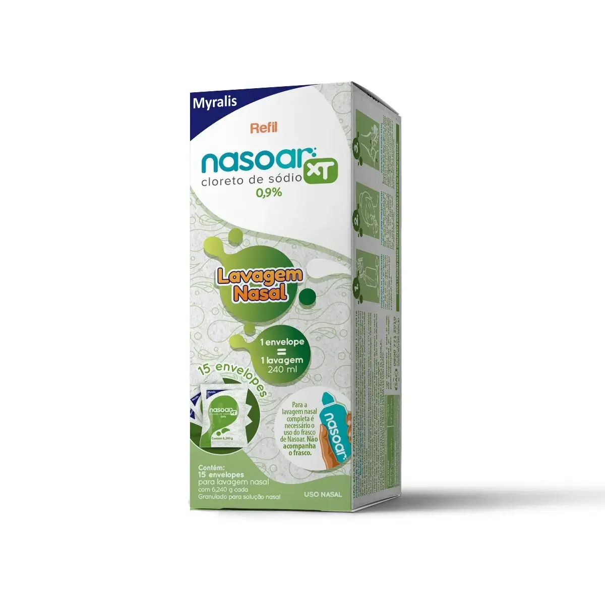 NASOAR XT 5% 15 ENVELOPES DE REFIL SODIO CLORETO