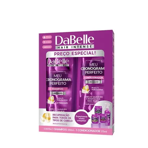 KIT DABELLE SHAMPOO 250ML + CONDICIONADOR 175ML CRONOGRAMA PERFEITO