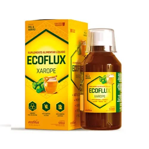 ECOFLUX XAROPE 120ML SABOR MEL E AGRIAO ACETILCISTEINA