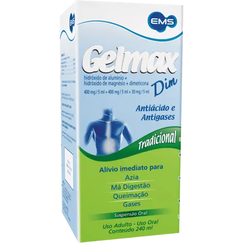 GELMAX DIM 240ML HIDROXIDO DE ALUMINIO + HIDROXIDO DE MAGNESIO + SIMETICONA