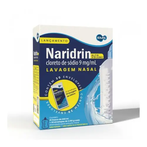 NARIDRIN ALTO VOLUME 30 ENVELOPES + FRASCO 240ML SODIO CLORETO