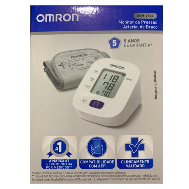 MONITOR DE PRESSAO ARTERIAL OMRON BRACO (REF:HEM-7142) - MONITOR DE ...