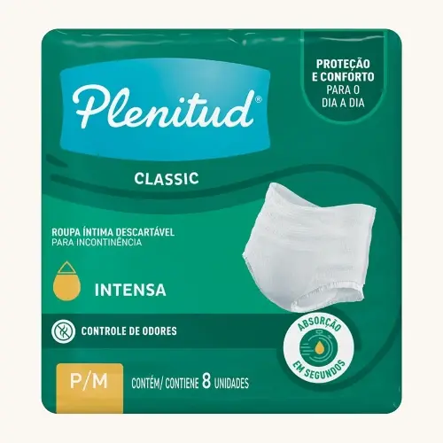ROUPA INTIMA PLENITUD FRESCOR DIARIO P/M 8 UNIDADES