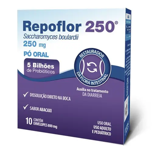 REPOFLOR 250 250MG 10 SACHES SACCHAROMYCES BOULARDII
