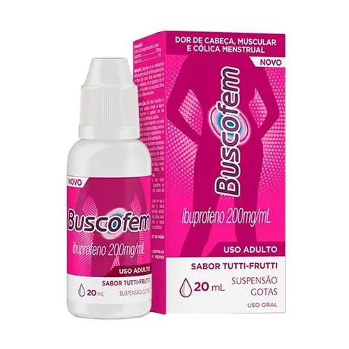 BUSCOFEM 200MG/ML 20ML GOTAS SABOR TUTTI FRUTTI IBUPROFENO