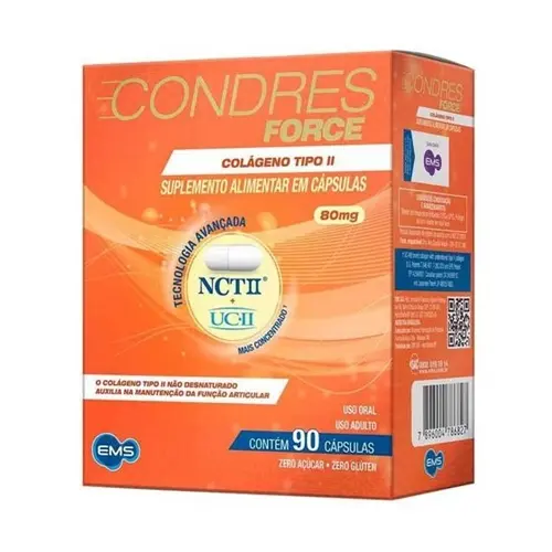 CONDRES FORCE 90 CAPSULAS COLAGENO TIPO II NAO HIDROLISADO