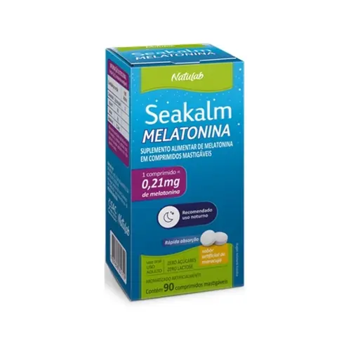 SEAKALM MELATONINA 0,21MG 90 COMPRIMIDOS MASTIGAVEIS MELATONINA