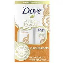 KIT DOVE TEXTURAS REAIS CACHEADOS SHAMPOO 350ML + CONDICIONADOR 175ML