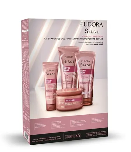 KIT SIAGE NUTRI ROSE SHAMPOO 250ML + CONDICIONADOR 150ML + LEAVE IN 30ML