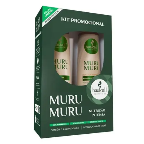 KIT HASKELL MURUMURU SHAMPOO 500ML + CONDICIONADOR 500ML