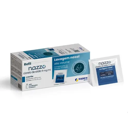 REFIL NAZZO 9MG/ML 30 ENVELOPES SODIO CLORETO
