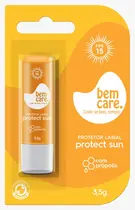 PROTETOR LABIAL BEM CARE FPS15 PROTECT SUN