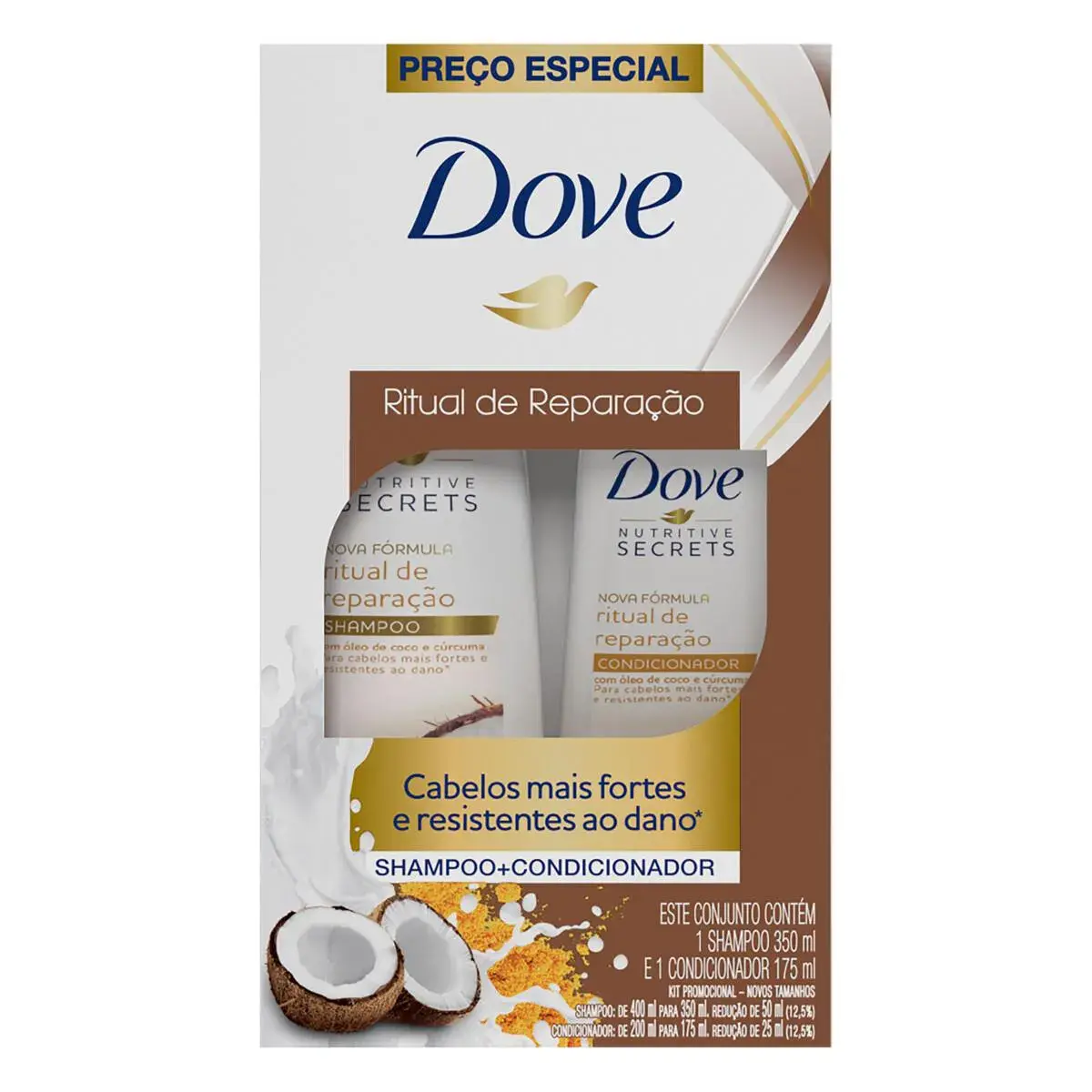 KIT DOVE RITUAL REPARACAO SHAMPOO 350ML + CONDICIONADOR 175ML