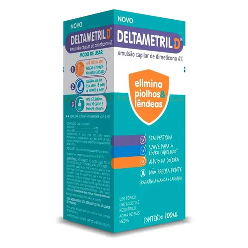 DELTAMETRIL D EMULSAO CAPILAR 4% 100ML DIMETICONA
