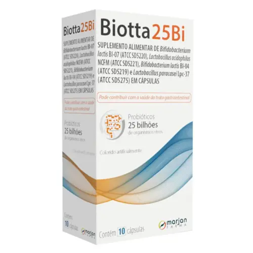 BIOTTA 25BI 10 CAPSULAS LACTOBACILLUS ACIDOPHILUS