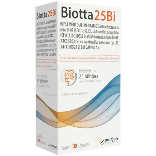 BIOTTA 25BI 30 CAPSULAS LACTOBACILLUS ACIDOPHILUS
