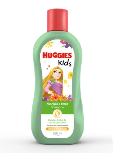 SHAMPOO HUGGIES KIDS RAPUNZEL NUTRICAO 360ML