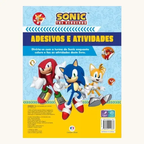 LIVRO SONIC ADESIVOS E ATIVIDADES