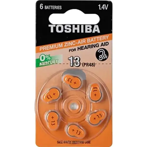 PILHA TOSHIBA AUDITIVA 13 1 UNIDADE