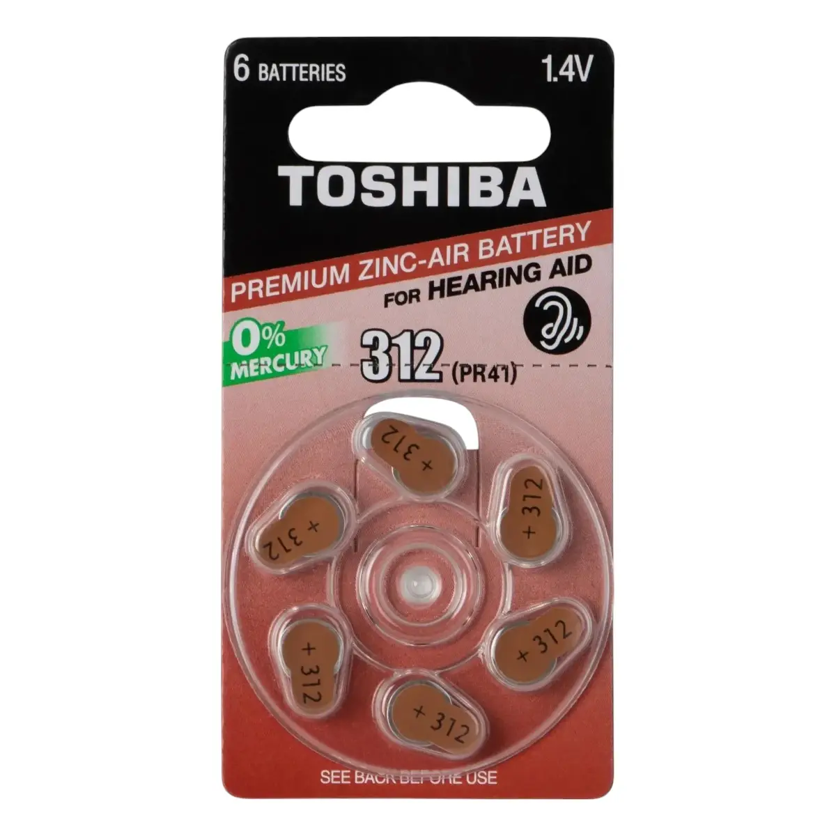 PILHA TOSHIBA AUDITIVA 312 1 UNIDADE