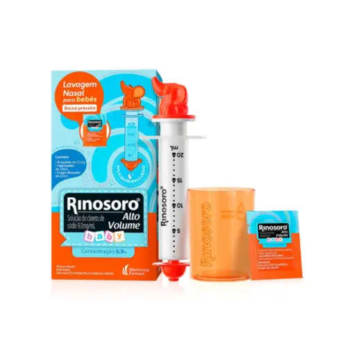 RINOSORO ALTO VOLUME BABY 15 SACHES + FRASCO 60ML SODIO CLORETO