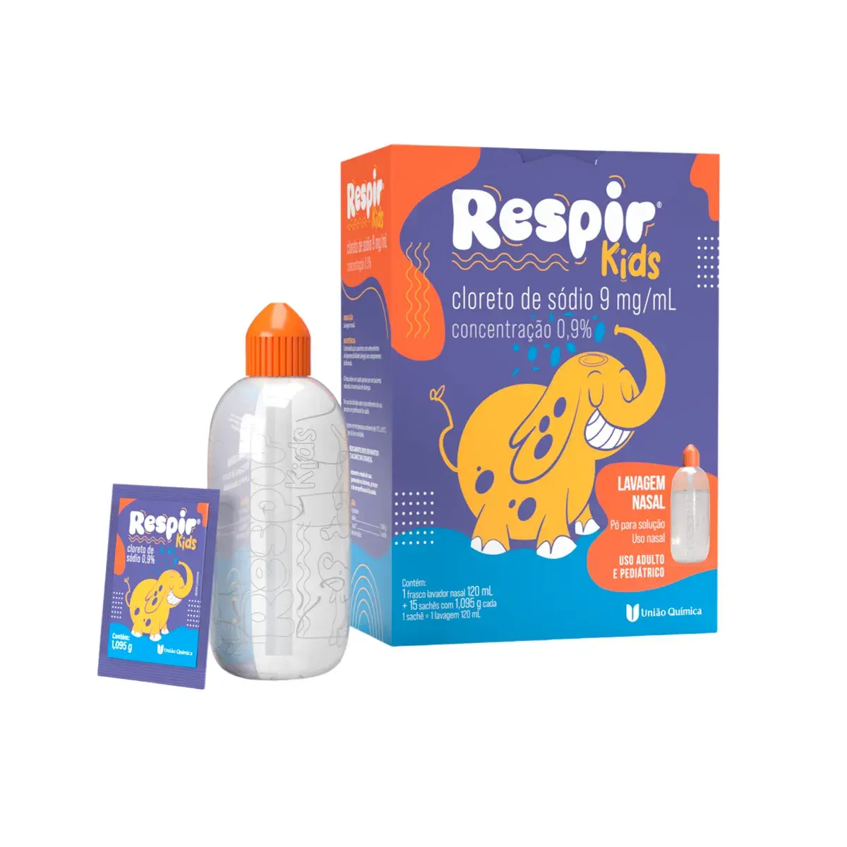 RESPIR KIDS 15 ENVELOPES + FRASCO 120ML SODIO CLORETO