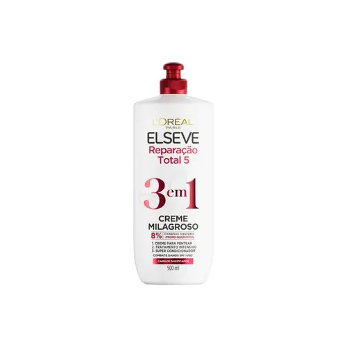 CREME DE PENTEAR ELSEVE 3EM1 REPARACAO TOTAL 5 500ML