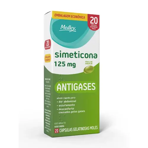 SIMETICONA 125MG 20 CAPSULAS GENERICO MEDLEY SIMETICONA