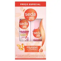 KIT SEDA 2% COLAGENO E VITAMINA C COMPLEX SHAMPOO 300ML + CONDICIONADOR 190ML