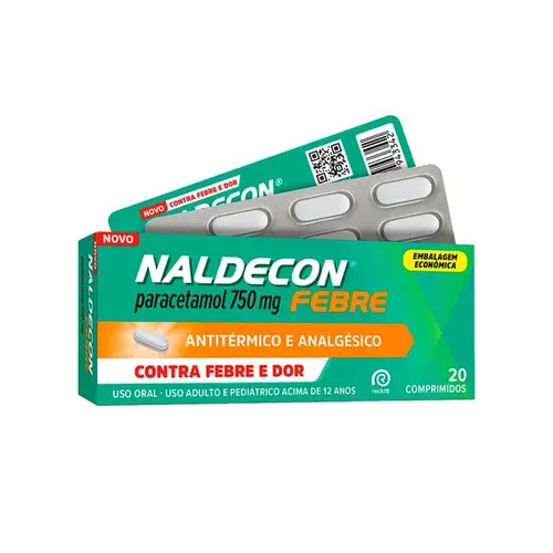 NALDECON FEBRE 750MG 20 COMPRIMIDOS PARACETAMOL