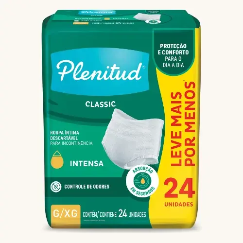 ROUPA INTIMA PLENITUD FRESCOR DIARIO G/XG 24 UNIDADES