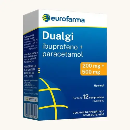 DUALGI 200MG+500MG 12 COMPRIMIDOS IBUPROFENO + PARACETAMOL