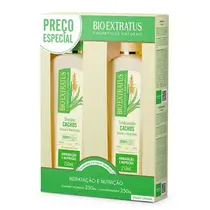 KIT BIO EXTRATUS BABOSA E MACADAMIA CACHOS SHAMPOO 250ML + CONDICIONADOR 250ML