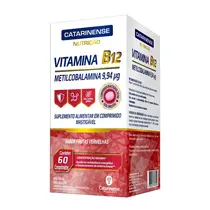 VITAMINA B12 CATARINENSE 60 COMPRIMIDOS MASTIGAVEIS SABOR FRUTAS