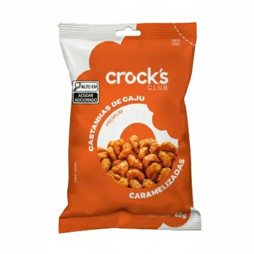 CEREAIS CROCKS CLUB CASTANHA DE CAJU CARAMELIZADA 40GR