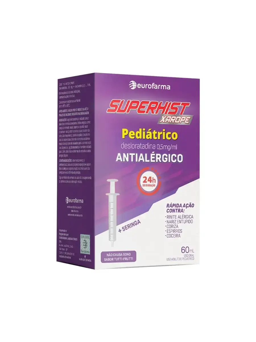 SUPERHIST 0,5MG/ML XAROPE 60ML DESLORATADINA