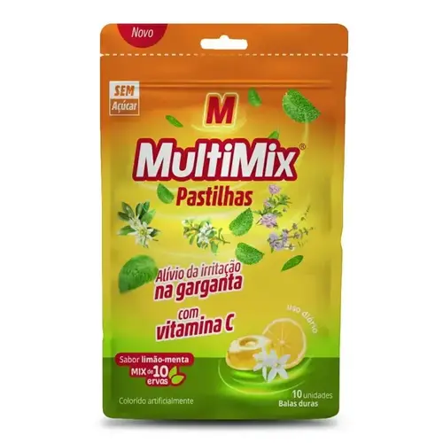 MULTIMIX PASTILHAS ADULTO LIMAO E MENTA