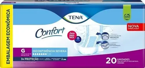 FRALDA GERIATRICA TENA CONFORT TAMANHO G 20 UNIDADES