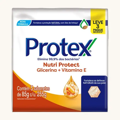 SABONETE PROTEX NUTRI PROTECT 3 UNIDADES 85GR