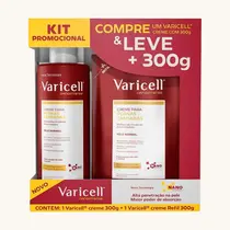 VARICELL NANOINTENSE KIT CREME PARA PERNAS 300GR + REFIL 300GR