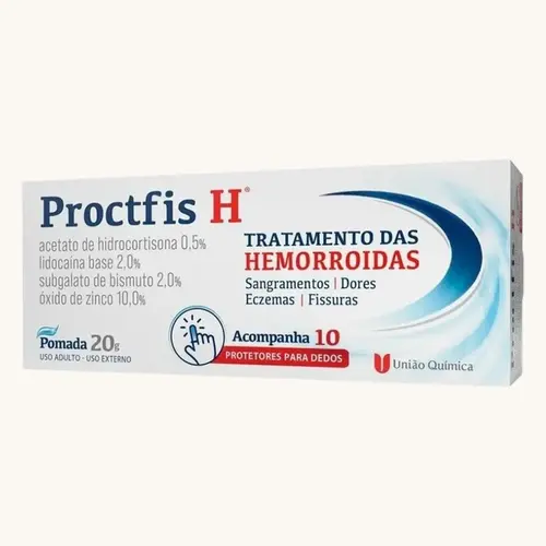 PROCTFIS H POMADA 20GR + 10 PROTETORES HIGIENICOS PARA OS DEDOS