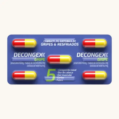 DECONGEX GRIPE 400MG+4MG+4MG 120 CAPSULAS