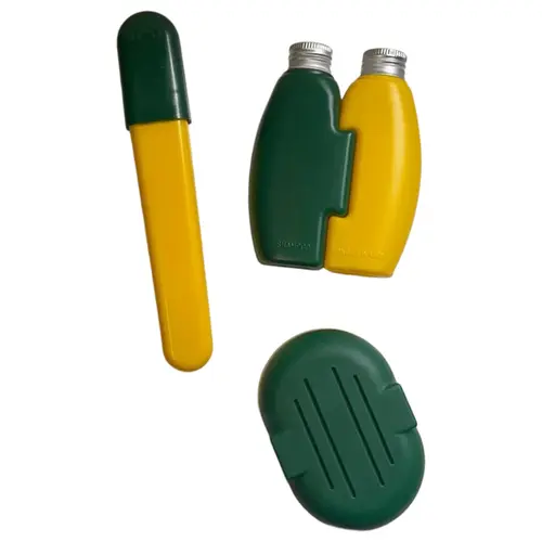 KIT ISA BRASIL COPA SABONETEIRA + PORTA ESCOVA DENTAL + PORTA SHAMPOO + PORTA CONDICIONADOR