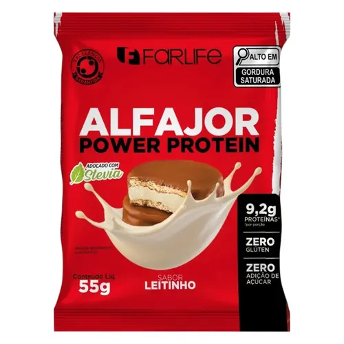 ALFAJOR FARLIFE POWER PROTEICO LEITINHO 55GR