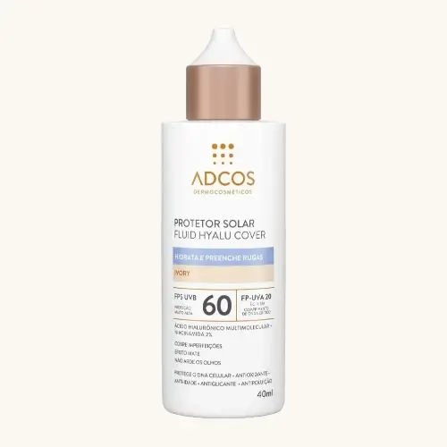 PROTETOR SOLAR ADCOS FLUID HYALU COVER IVORY FPS60 40ML