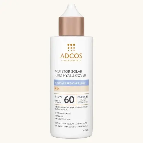 PROTETOR SOLAR ADCOS FLUID HYALU COVER NUDE FPS60 40ML
