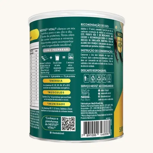 NESTLE VITAL RITUAL MATINAL 40+ BAUNILHA 360GR