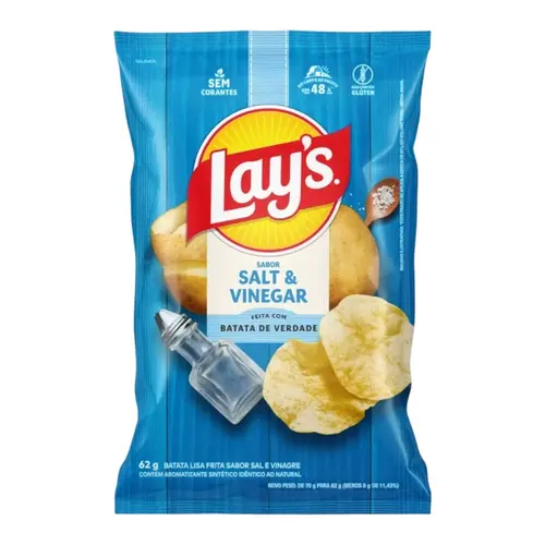 SALGADINHO LAYS SALT E VINAGRE 62GR