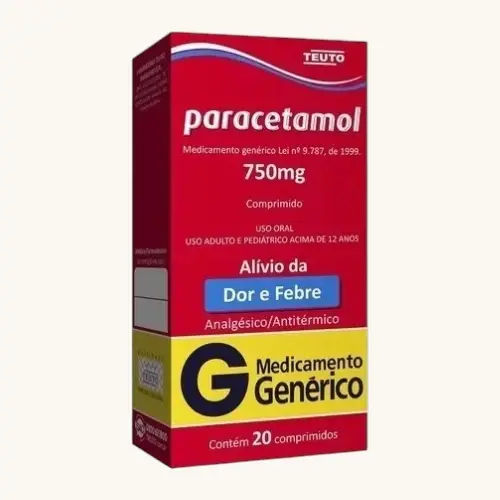 PARACETAMOL 750MG 20 COMPRIMIDOS GENERICO TEUTO